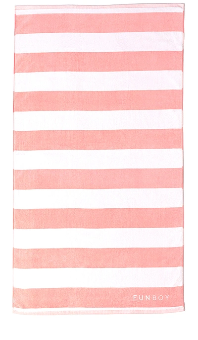 Shop Funboy Pink Cabana Beach Towel