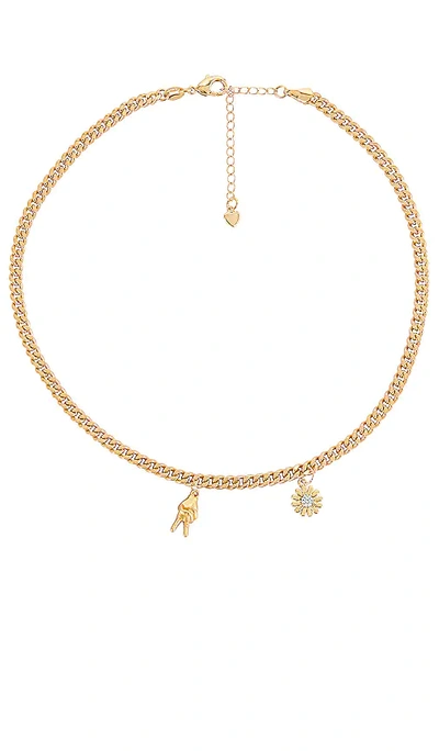 Shop Alexa Leigh Mini Curb Chain Charm Necklace In 金色