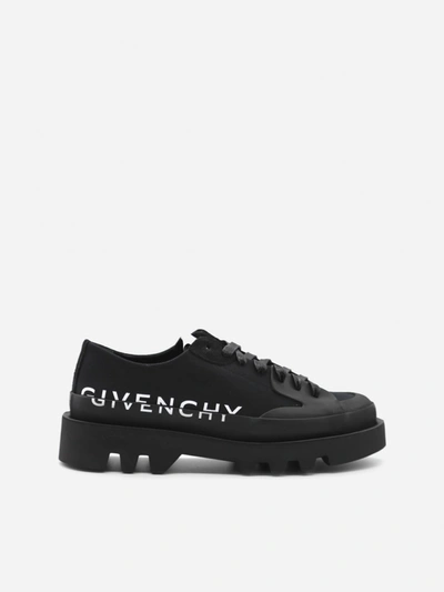 Shop Givenchy Clapham Sneakers In Cotton Canvas In Black