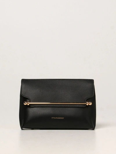 Shop Strathberry Mini Bag Stylist  Leather Bag In Black