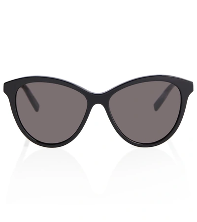 Shop Saint Laurent Sl 456 Cat-eye Sunglasses In 黑色