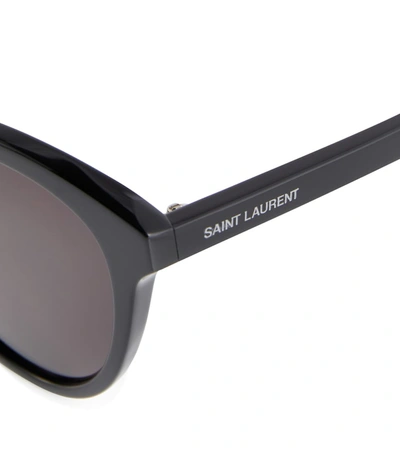 Shop Saint Laurent Sl 456 Cat-eye Sunglasses In 黑色