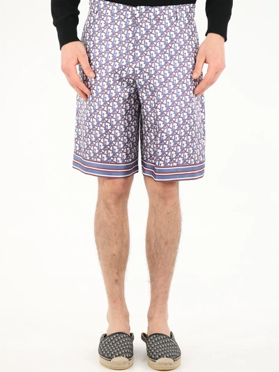 Shop Dior Homme Oblique Bermuda Shorts In Multi