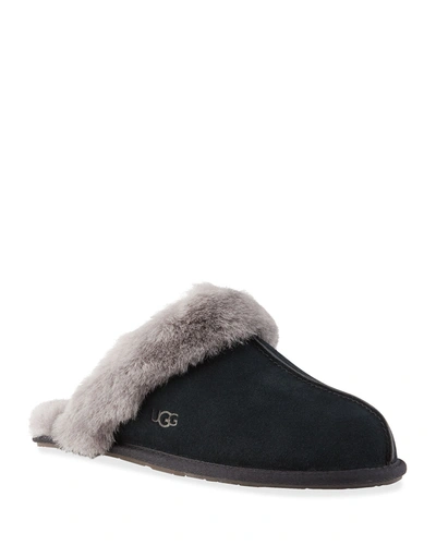 Shop Ugg Scuffette Ii Suede Slippers In Black/gray