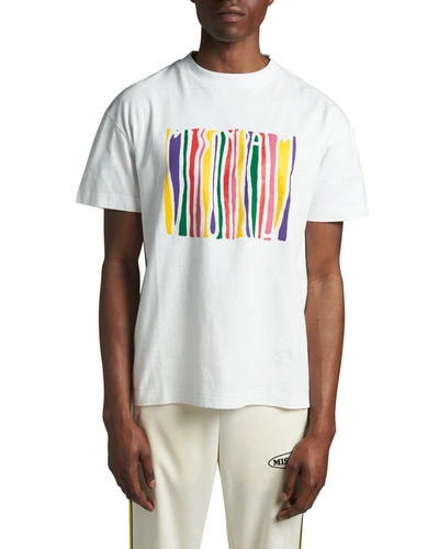 Shop Palm Angels X Missoni Men's Melting Logo T-shirt In White Multi