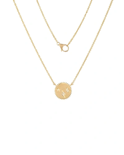 Shop Kastel Jewelry Celestial Disc Small Necklace