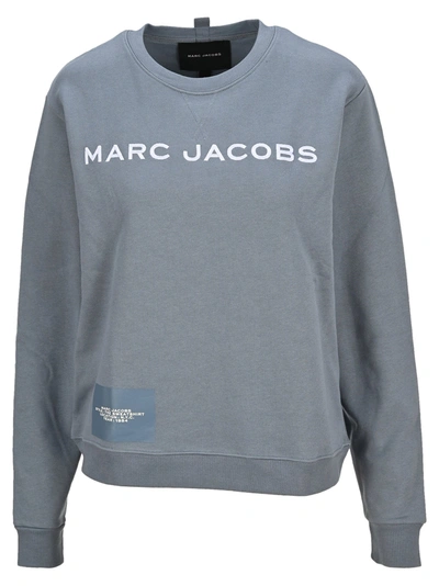 Shop Marc Jacobs Logo Printed Sweatshirt In Blue