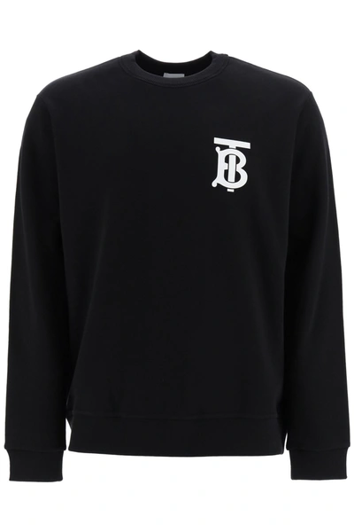 Shop Burberry Monogram Motif Sweatshirt In Black