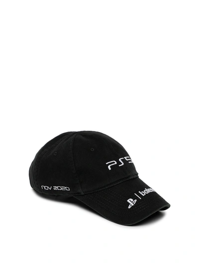 Shop Balenciaga X Playstation Ps5 Baseball Cap Black And White