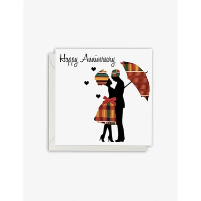 Shop Afrotouch Design Living In Love Anniversary Greetings Card 15cm X 15cm
