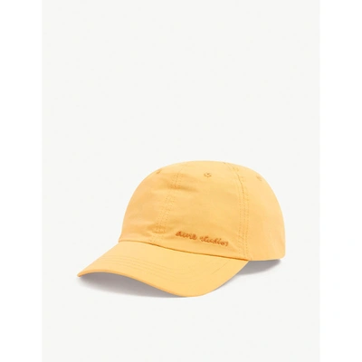 Shop Acne Studios Carliy Cotton Baseball Cap In Melon Orange