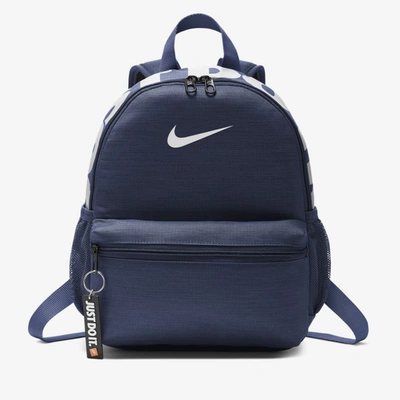 Shop Nike Brasilia Jdi Kids' Backpack (mini) In Blue