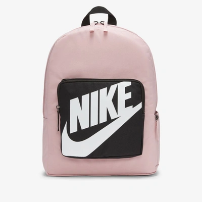 Shop Nike Classic Kids' Backpack In Pink Glaze,black,white