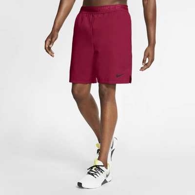 Shop Nike Pro Flex Vent Max Men's Shorts In Pomegranate,black