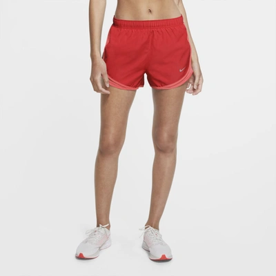 Shop Nike Tempo Women's Running Shorts In Chile Red,magic Ember,magic Ember,wolf Grey