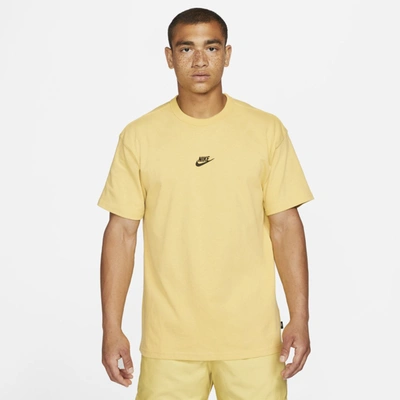Shop Nike Sportswear Premium Essential Men's T-shirt In Saturn Gold,black