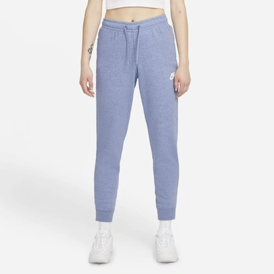Shop Nike Sportswear Women's Fleece Pants In Ashen Slate,heather,white