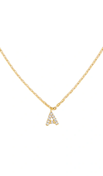 Petit Moments Call Me By Your Name Necklace In Metallic Gold