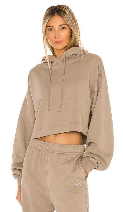 Shop Alo Yoga Bae Hoodie In Grey