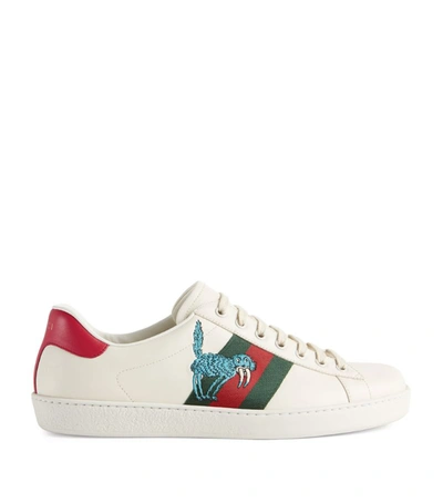 Shop Gucci X Freya Hartas Ace Low-top Sneakers In White