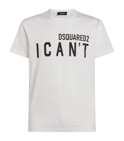 Shop Dsquared2 I Can't T-shirt In White
