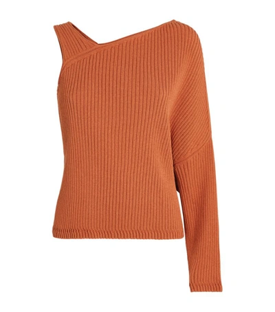 Shop Aeron Knitted Chai Sweater In Orange