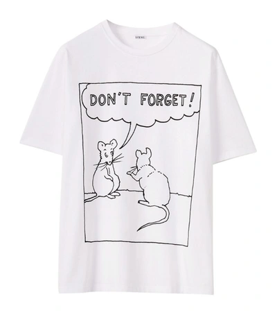 Shop Loewe Don't Forget Print T-shirt In White