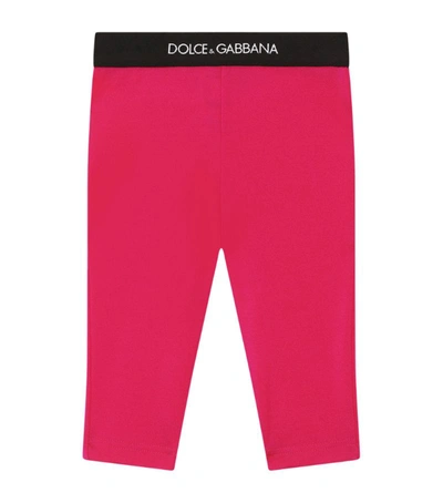 Shop Dolce & Gabbana Kids Stretch-cotton Leggings (3-30 Months) In Multi