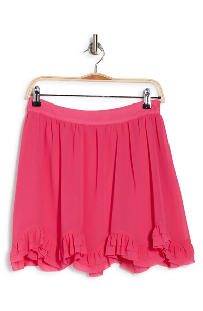 Shop Milly Jess Chiffon Mini Skirt In Punch