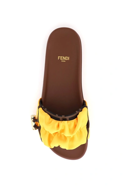 Shop Fendi Vertigo Slides In Mixed Colours