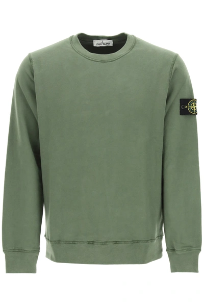 Shop Stone Island Crew-neck Sweatshirt In Green