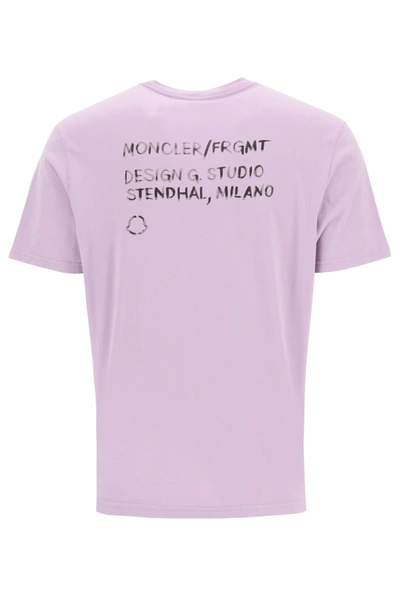 Shop Moncler X Fragment Logo T-shirt In Purple