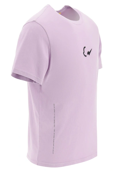 Shop Moncler X Fragment Logo T-shirt In Purple