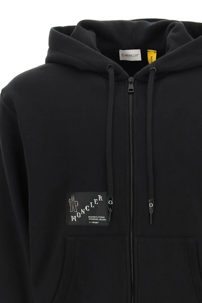 Shop Moncler X Fragment Sweatshirt With Hoodie In Black