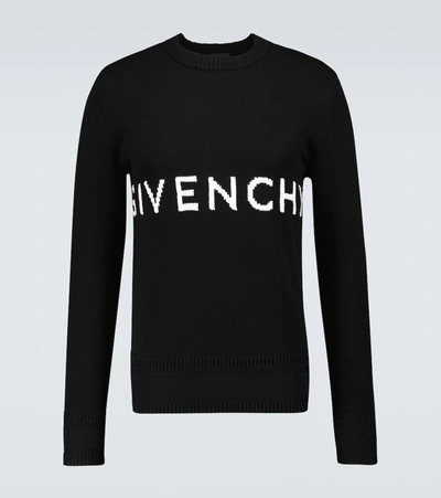 Shop Givenchy Logo Cotton Sweatshirt In 黑色