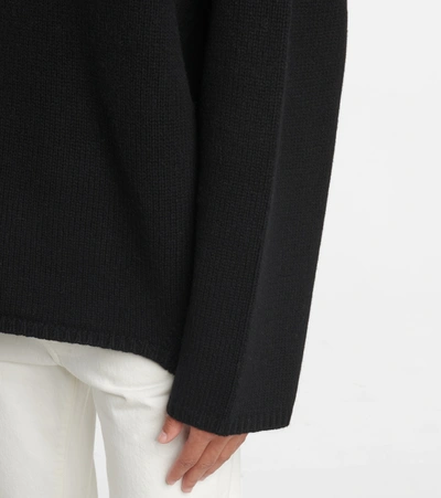 Shop Totême Wool And Cashmere-blend Turtleneck In Black