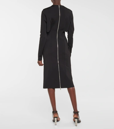 Shop Givenchy Cutout Midi Dress In Black