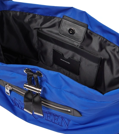 Shop Alexander Mcqueen The Bundle Medium Shoulder Bag In Blue