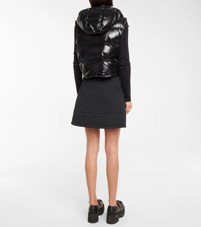 Moncler Black & Pink Down Alpiste Short Vest In Black