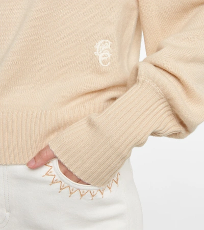 Shop Chloé Cashmere Sweater In Beige