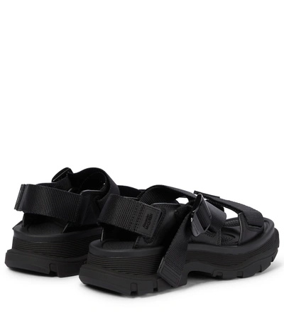 Shop Alexander Mcqueen Tread Sandals In Black
