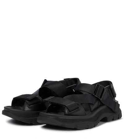 Shop Alexander Mcqueen Tread Sandals In Black