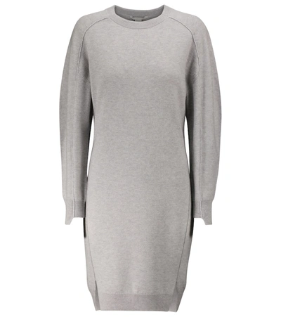 Shop Stella Mccartney Forever Stella Wool Sweatshirt Dress In Grey