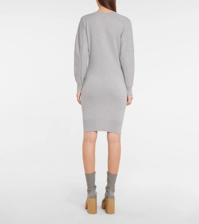 Shop Stella Mccartney Forever Stella Wool Sweatshirt Dress In Grey