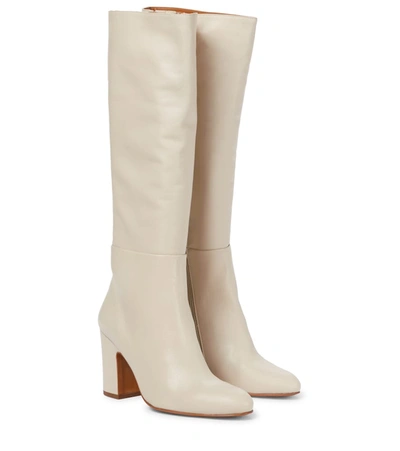 Shop Souliers Martinez Septiembre Leather Boots In Beige