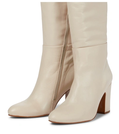 Shop Souliers Martinez Septiembre Leather Boots In Beige