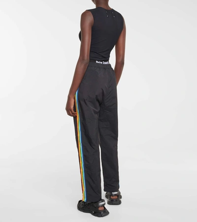 Shop Palm Angels Nylon Trackpants In Black