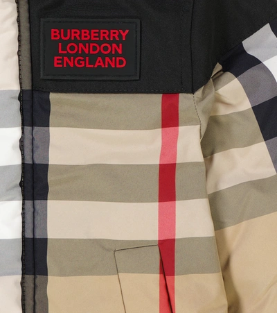 Shop Burberry Baby Vintage Check Hooded Coat In 米色