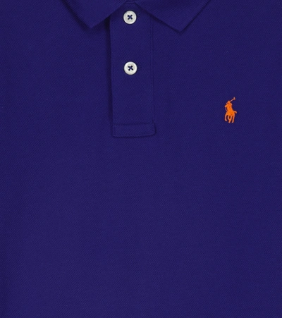 Shop Polo Ralph Lauren Cotton Piqué Polo Shirt In 蓝色