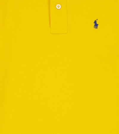 Shop Polo Ralph Lauren Cotton Piqué Polo Shirt In 黄色